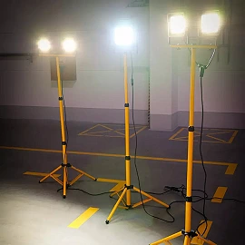 Portable LED work light on tripod 2×50W 8000 lm 4500K IP66 (Forever Light)