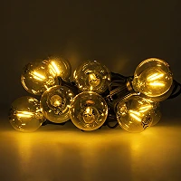 Solar LED garland SUNARI FLS-125 5.5 m 10xG40 E12 IP44 gold (Forever Light)