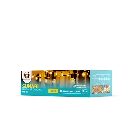 Solar LED garland SUNARI FLS-125 5.5 m 10xG40 E12 IP44 gold (Forever Light)