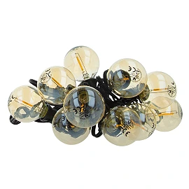 Solar LED garland SUNARI FLS-125 5.5 m 10xG40 E12 IP44 gold (Forever Light)