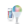 RGB+WW LED bulb E14 G45, 5W, 250Lm