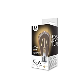 4W E27 Vintage LED bulb, ST64, 2200K golden glass