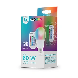 RGB+WW LED bulb E27 A60 3+9W, 720Lm