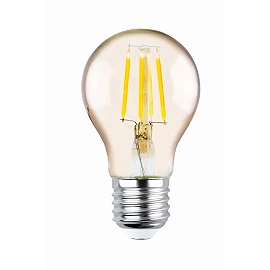 LED filamenta spuldze E27 A60 4W, 2200K, 400lm, zelta (Forever Light)