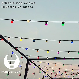 12m gara, IP65, gaismu virtene, 10x E27 cokoli - spuldzes nav iekļautas