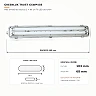 TRUST IP65 fitting body for 2×60 cm single-ended T8 LED tubes, tubes excluded (GreenLUX GXWP503)