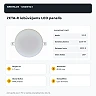 ZETA-R recessed LED panel 24 W, 2100 lm, 3000 K, IP44 front (GreenLUX GXDW323)
