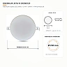 ZETA-R recessed LED panel 24 W, 2100 lm, 3000 K, IP44 front (GreenLUX GXDW323)