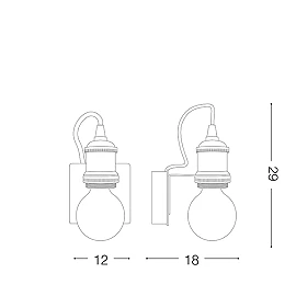 Wall lamp "Frida ap1" 1x E27, Ideal Lux