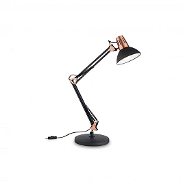 WALLY TL1 desk lamp black/copper, E27 42W (Ideal Lux)