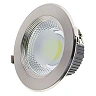 Recessed LED COB Downlight 20W, 2000lm, 2700K, Inox (OPTONICA)