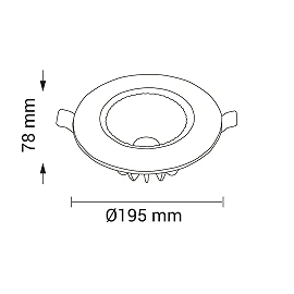 Recessed LED Downlight 20W, 1600lm, 145°, IP20, COB, White Body (OPTONICA)