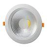 Recessed LED Downlight 30W, 2500lm, 145°, IP20, COB, White Body (OPTONICA)