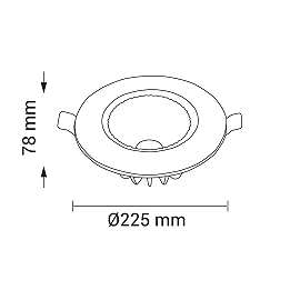 Recessed LED Downlight 30W, 2500lm, 145°, IP20, COB, White Body (OPTONICA)