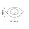 Recessed LED Downlight 30W, 2500lm, 145°, IP20, COB, White Body (OPTONICA)