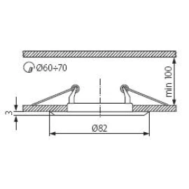 Iebūvējams gaismeklis ARGUS MR16/GU10 max. 50W, tērauds, Kanlux