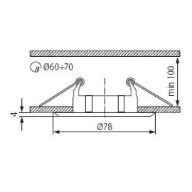 Recessed ceiling light BASK MR16/GU10 max. 50W, alu.