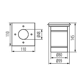In-ground lighting fitting BERG DL-10L GU10 IP67 KANLUX