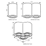 Surface mounted downlight BORD MR16/GU10 max. 50W, black