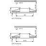 Iebūvējams kantains gaismeklis EVIT MR16/GU10 max. 50W, alumīnijs
