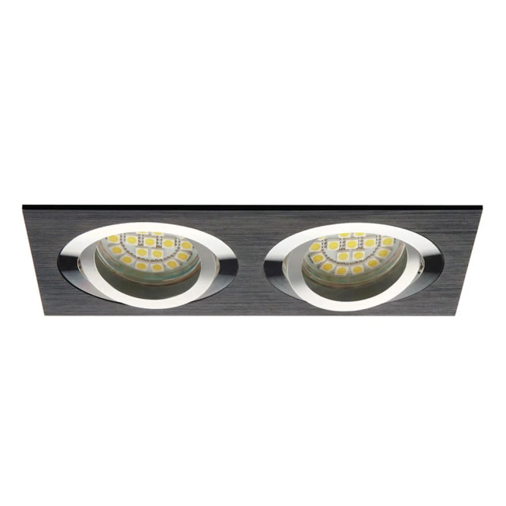 Iebūvējams gaismeklis SEIDY 2 x MR16/Gx5.3 max. 50W, melns