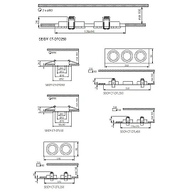 Iebūvējams gaismeklis SEIDY MR16/Gx5.3 max. 50W, melns