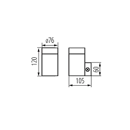 Kanlux MAGRA EL-135 outdoor wall light, GU10, IP44