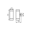 MAGRA EL-235 outdoor wall light, stainless steel, 2xGU10, IP44 (KANLUX)