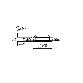 Kanlux SEIDY CT-DTL50-AL iebūvējamais gaismeklis, Gx5.3, IP20