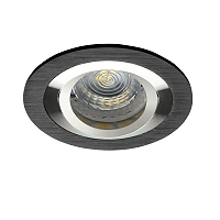 Iebūvējams gaismeklis SEIDY, 1×Gx5.3, Ø92 mm, IP20, melns (Kanlux)