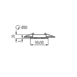 Kanlux SEIDY CT-DTL50-B iebūvējamais gaismeklis, Gx5.3, IP20