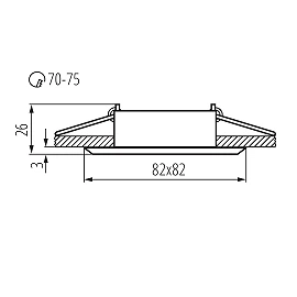 Kanlux EVIT CT-DTL50-AL iebūvējamais gaismeklis, Gx5.3, IP20