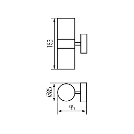 Kanlux DARSA EL-235T-UP outdoor wall light, GU10, IP44