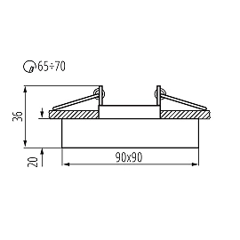 Kanlux MORTA B CT-DSL50-B iebūvējamais gaismeklis, Gx5.3, IP20