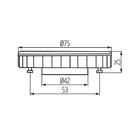 ESG LED GX53 spuldze 9 W, 3000/4000/6000 K (Kanlux 22422–22424)