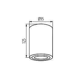 Kanlux BORD DLP-50-AL surface-mounted ceiling light, GU10, IP20