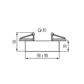 Kanlux MINI GORD DLP-50 iebūvējamais rāmis, Gx5.3/GU10, IP20