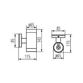 Kanlux BART EL-235 outdoor wall light, GU10, IP54