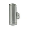 QUAZAR 10 outdoor up/down wall light 2×GU10, steel/chrome, IP44 (KOBI)
