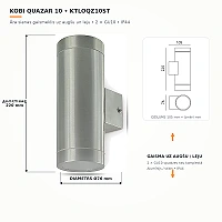 QUAZAR 10 outdoor up/down wall light 2×GU10, steel/chrome, IP44 (KOBI)