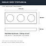 Iebūvējams gaismeklis SEIDY, 3×Gx5.3, 250×90 mm, IP20, birstēts alumīnijs (Kanlux)