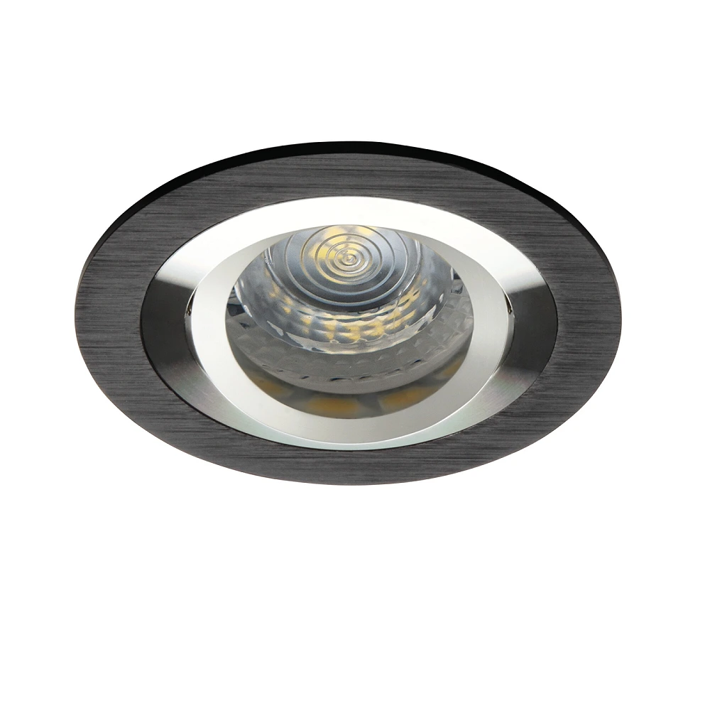 Iebūvējams gaismeklis SEIDY, 1×Gx5.3, Ø92 mm, IP20, melns (Kanlux)
