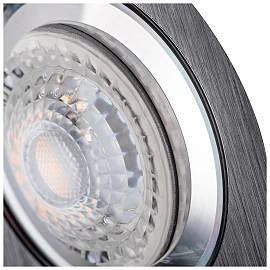 Iebūvējams gaismeklis GWEN, kvadrātveida, Gx5.3, 82×82 mm, IP20, melns (Kanlux)