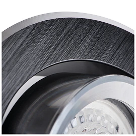 Iebūvējams gaismeklis GWEN, kvadrātveida, Gx5.3, 82×82 mm, IP20, melns (Kanlux)