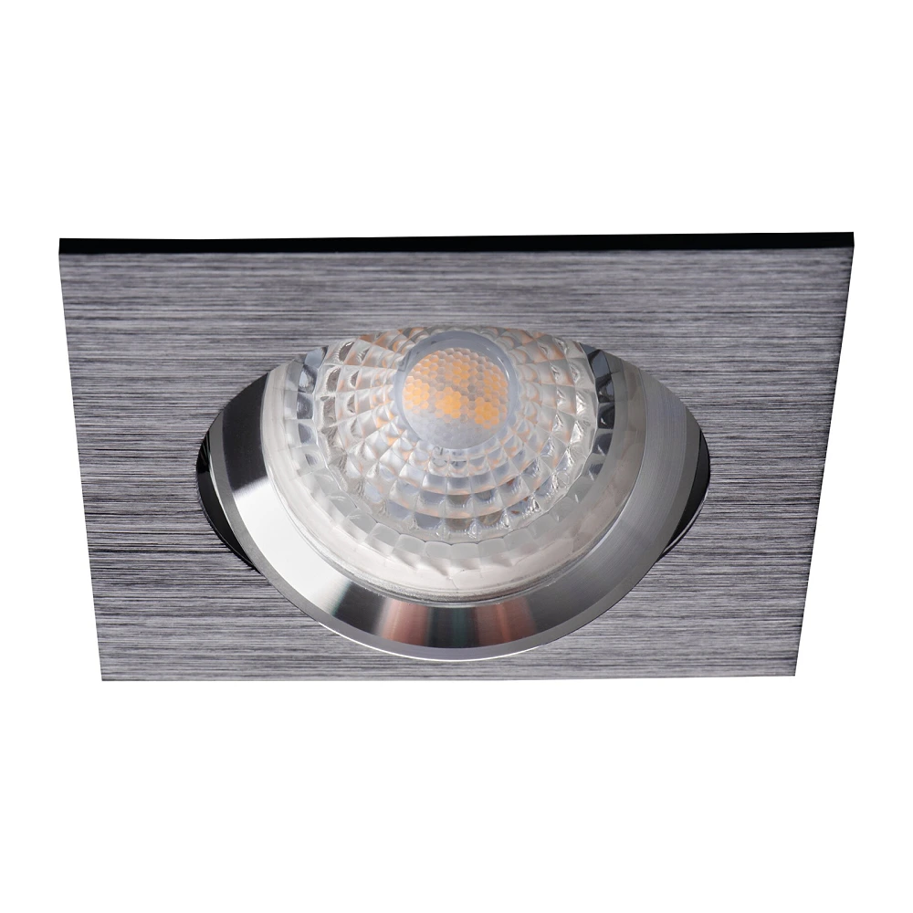 Iebūvējams gaismeklis GWEN, kvadrātveida, Gx5.3, 82×82 mm, IP20, melns (Kanlux)