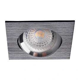 Iebūvējams gaismeklis GWEN, kvadrātveida, Gx5.3, 82×82 mm, IP20, melns (Kanlux)