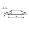 Iebūvējams gaismeklis GWEN, kvadrātveida, Gx5.3, 82×82 mm, IP20, melns (Kanlux)