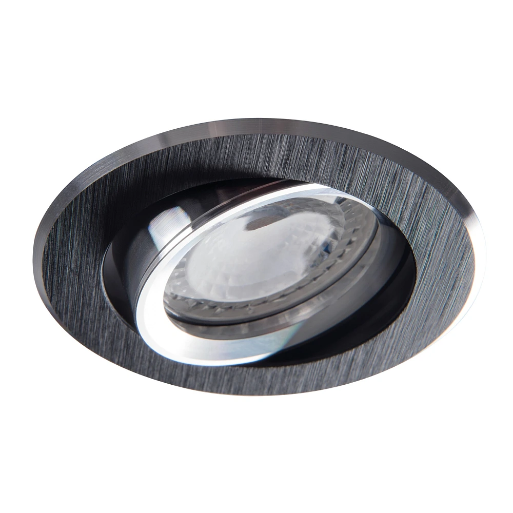 Iebūvējams gaismeklis GWEN, apaļš, Gx5.3, Ø82 mm, IP20, melns (Kanlux)