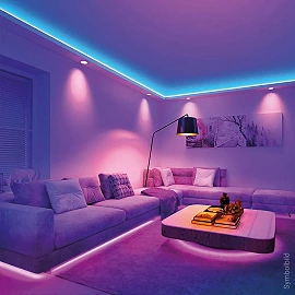 RGB LED Strip 5050, 12V, 14.4W/m, IP20, without moisture protection