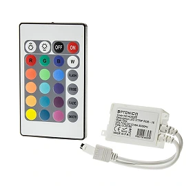 LED RGB Controller 12V, 72W, 16-button IR Remote